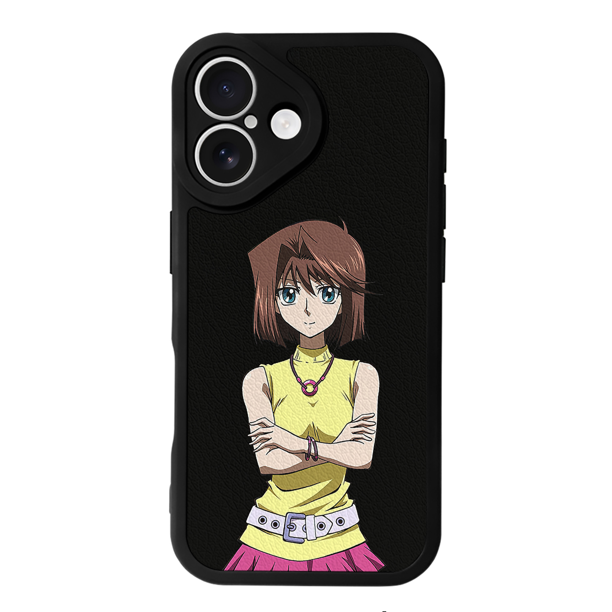 （画像用） 遊☆戯☆王 Yu-Gi-Oh! 【iPhone 16シリーズ対応】シリコンスマホケース（レザー調） 材質：シリコン